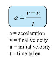 acceleration formula physics